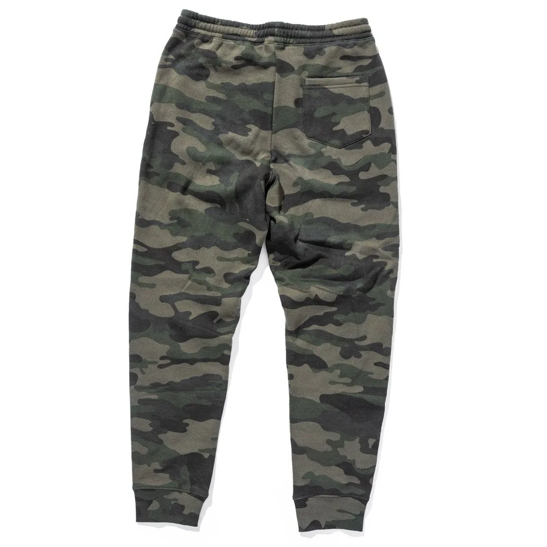 100 miles army green camo signature joggers