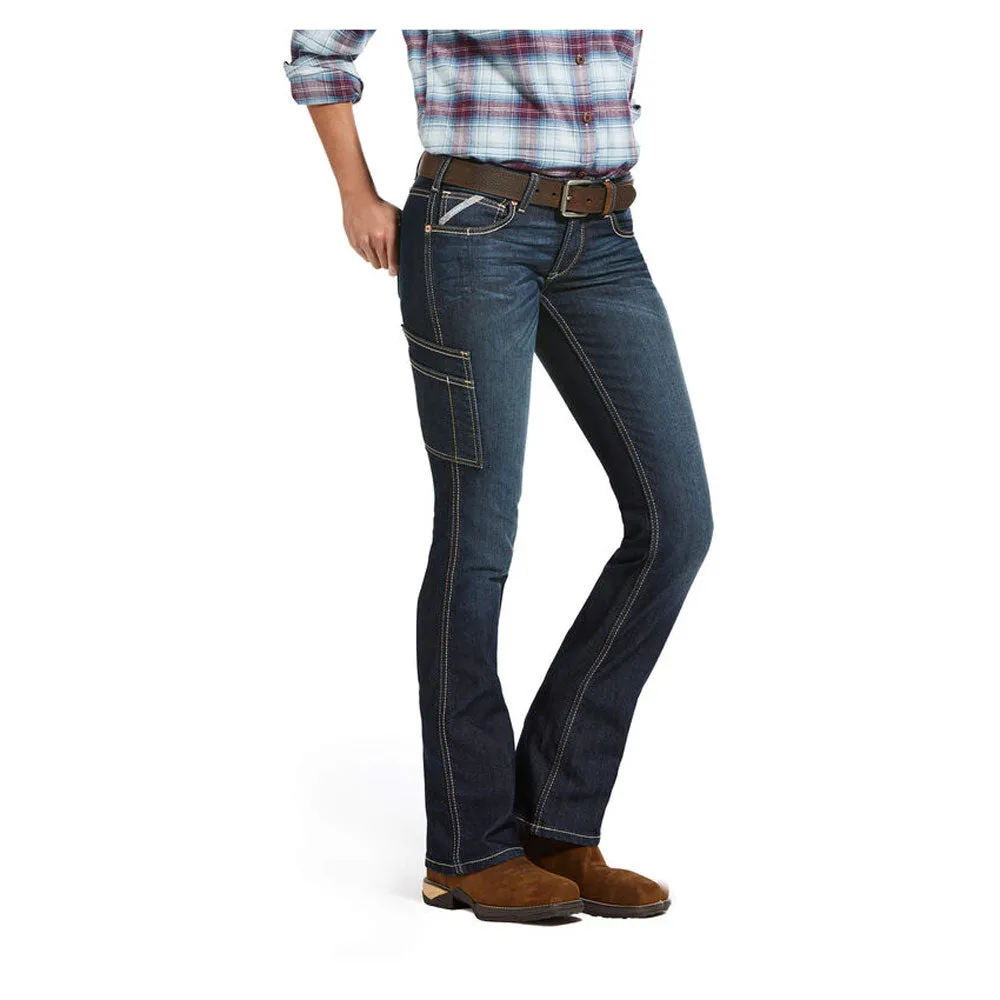 10032462 Ariat Women's Rebar DuraStretch Riveter BootCut Jeans - Hallow