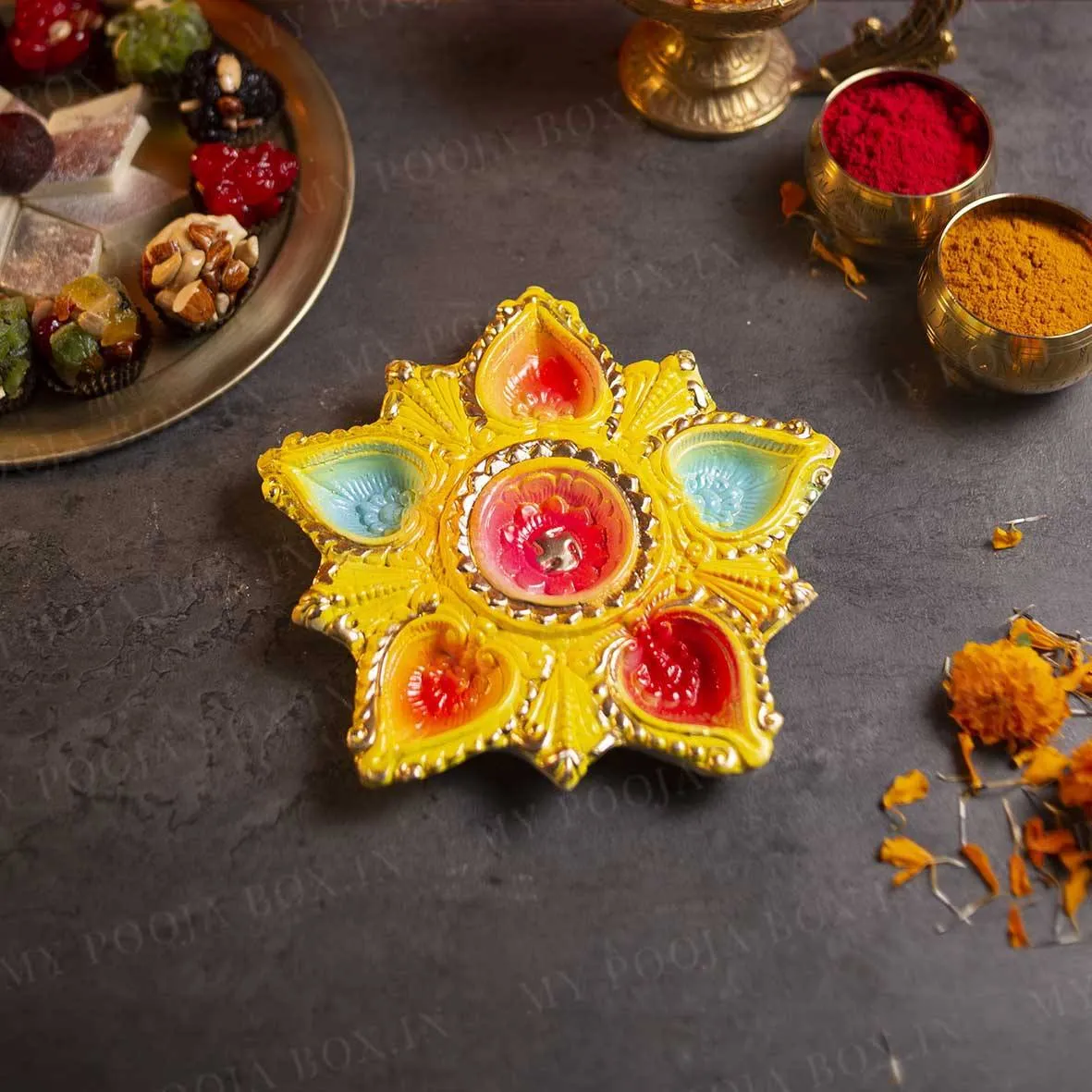 7" Eco Friendly Taara Panch Jyoti Diya