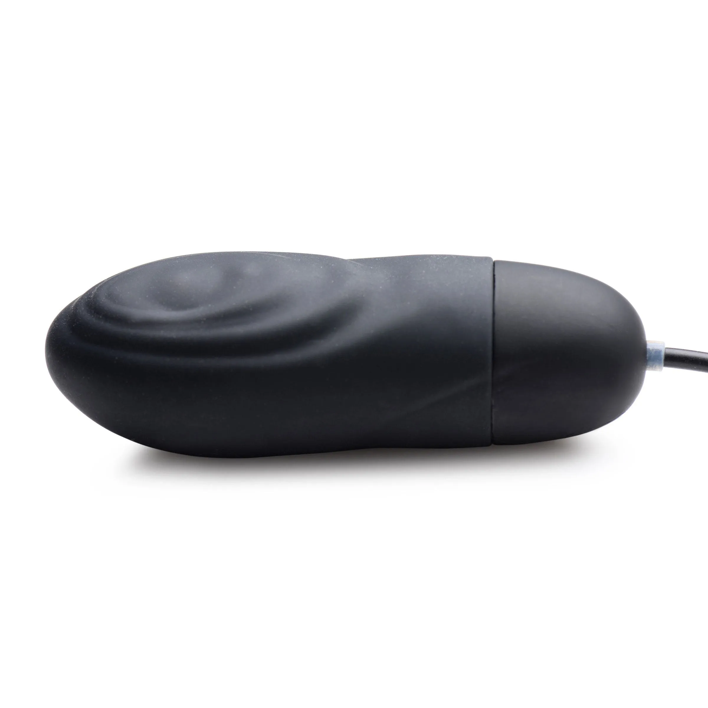 7x Pulsing Rechargeable Silicone Bullet- Black