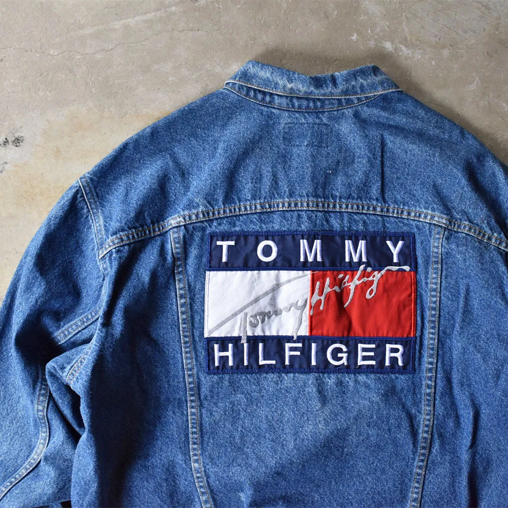 90's TOMMY HILFIGER フラッグロゴ デニムジャケット 240715