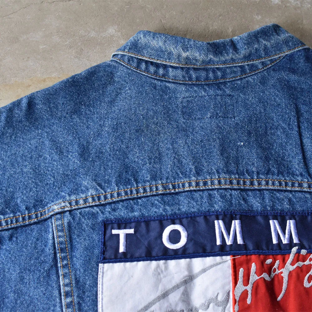 90's TOMMY HILFIGER フラッグロゴ デニムジャケット 240715