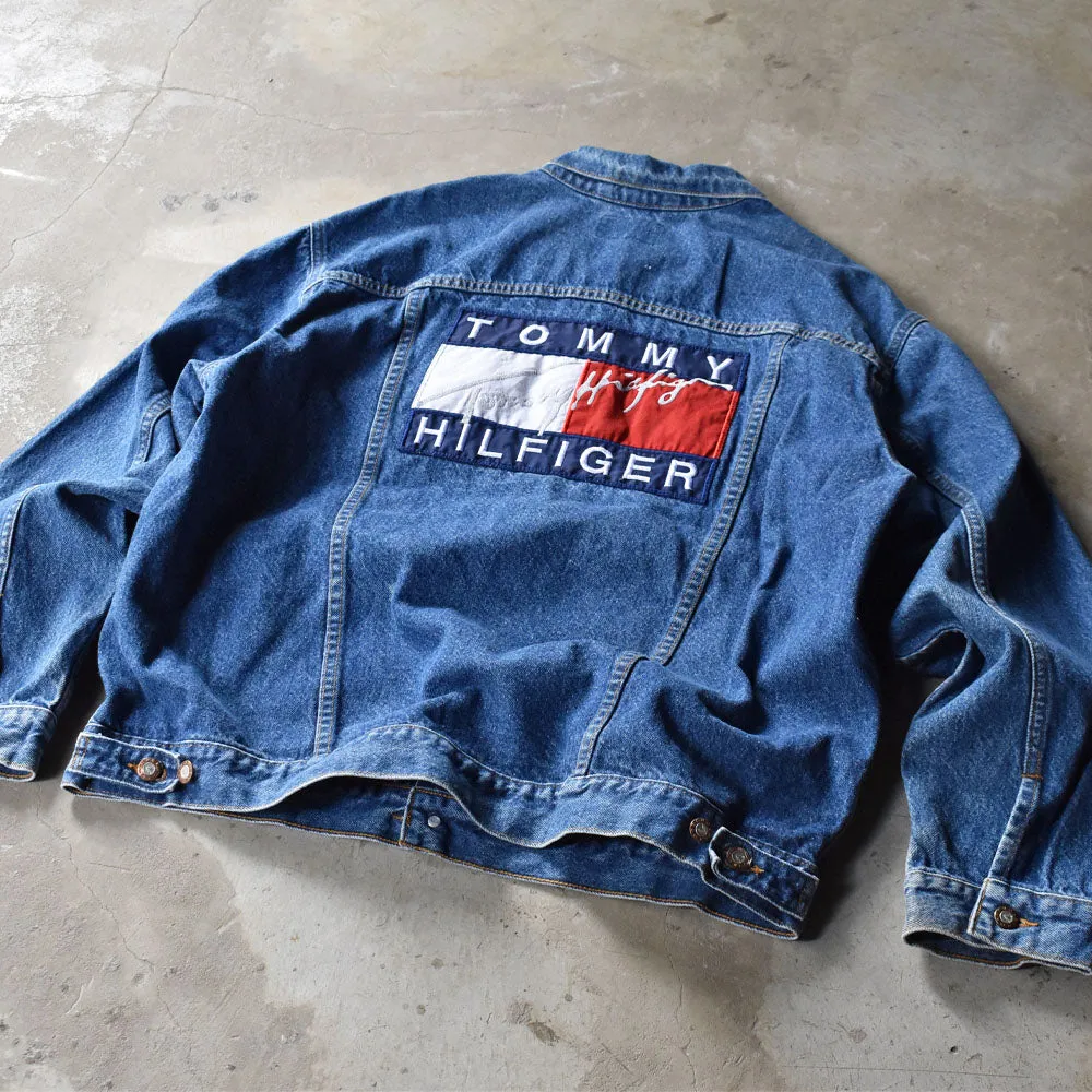 90's TOMMY HILFIGER フラッグロゴ デニムジャケット 240715