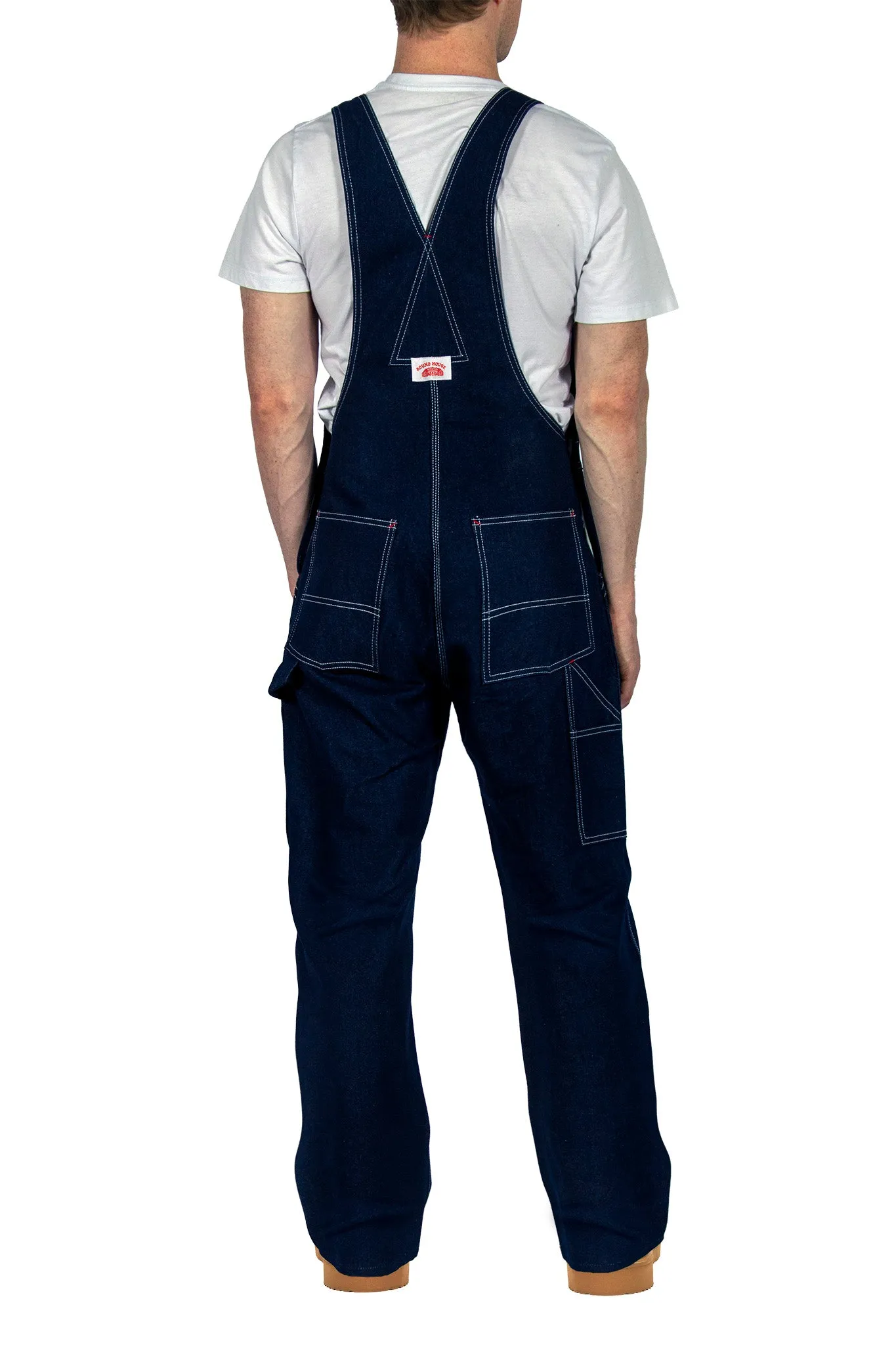 #980 Utility Zipper-Bib Blue Denim Overalls