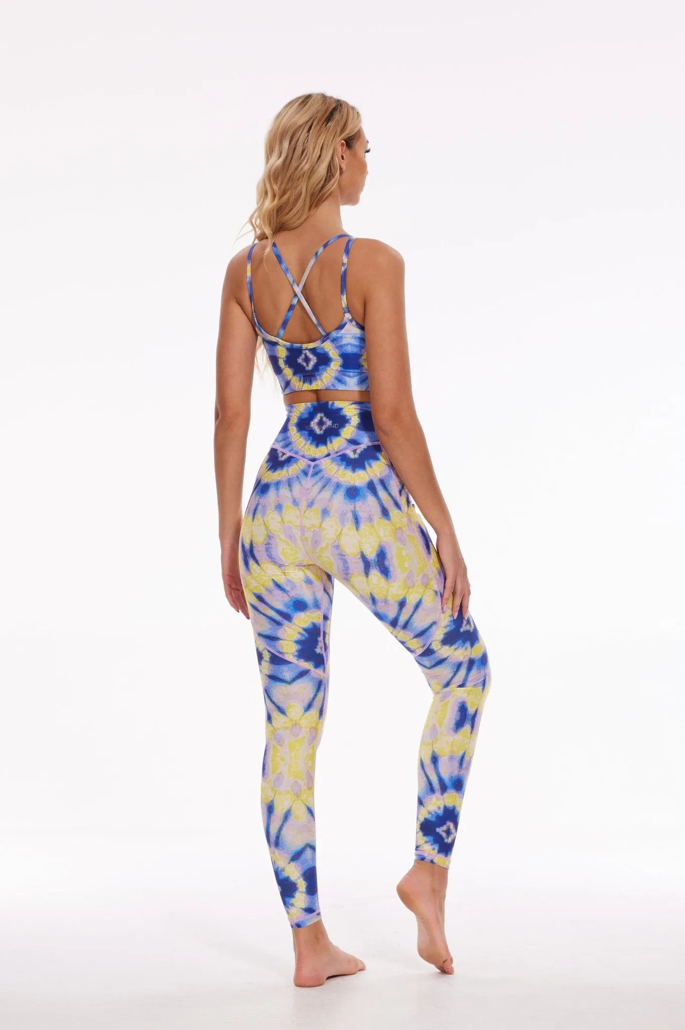 Abstract Dip-Dye High-waisted Leggings with Pockets