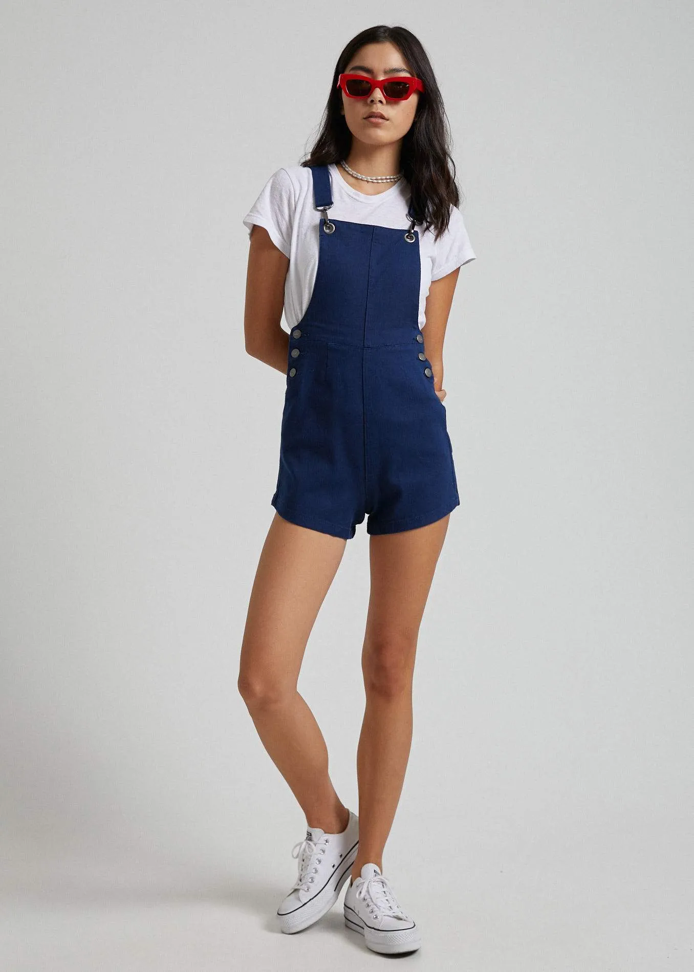 Afends Womens Dylan - Twill Denim Overalls