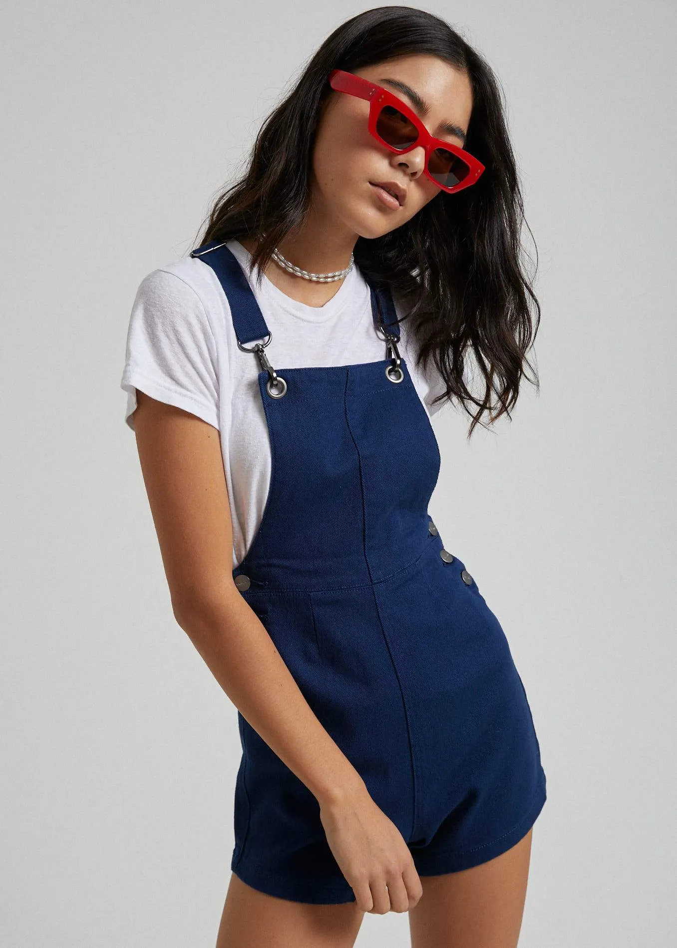 Afends Womens Dylan - Twill Denim Overalls