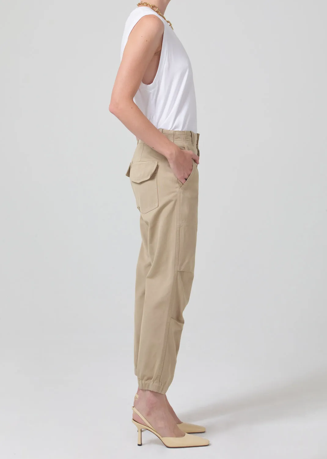 Agni Utility Trouser in Khaki Classic