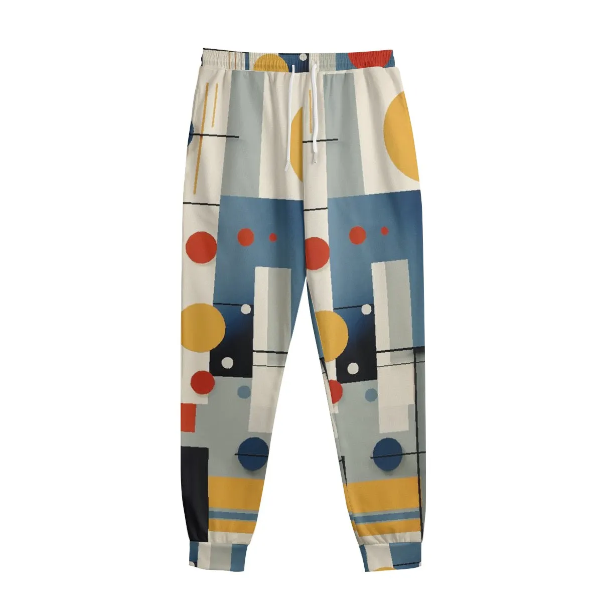 All-Over Print Men's Sweatpants With Waistband239 multicolored, abstract, print