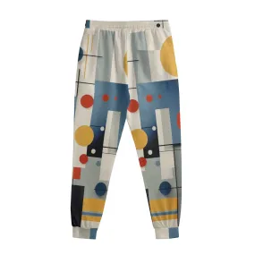 All-Over Print Men's Sweatpants With Waistband239 multicolored, abstract, print