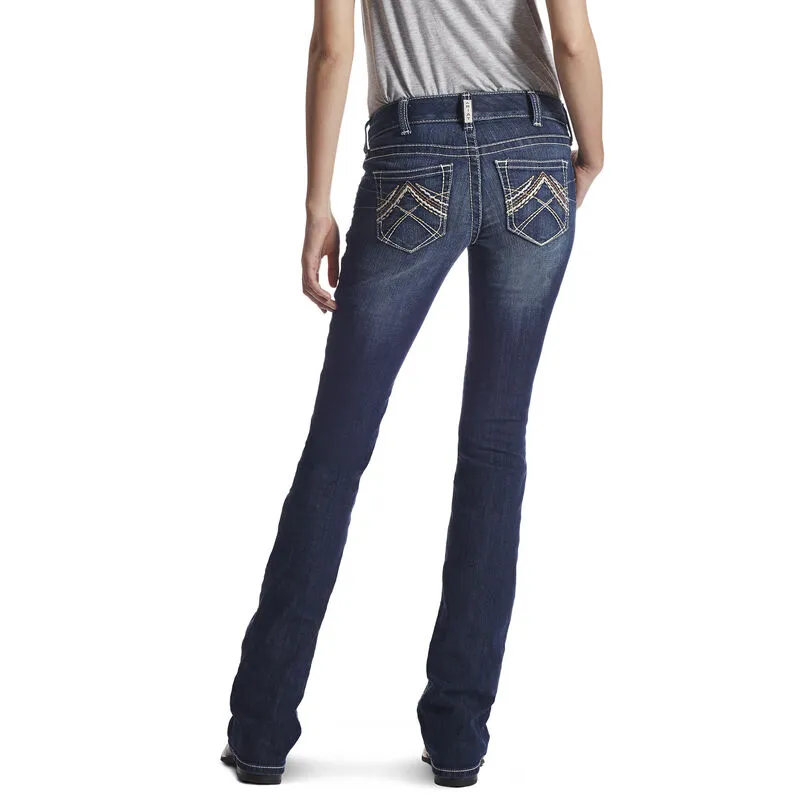 Ariat Ladies R.E.A.L. Low Rise Stretch Rosy Whipstitch Boot Cut Jean Style 10018351