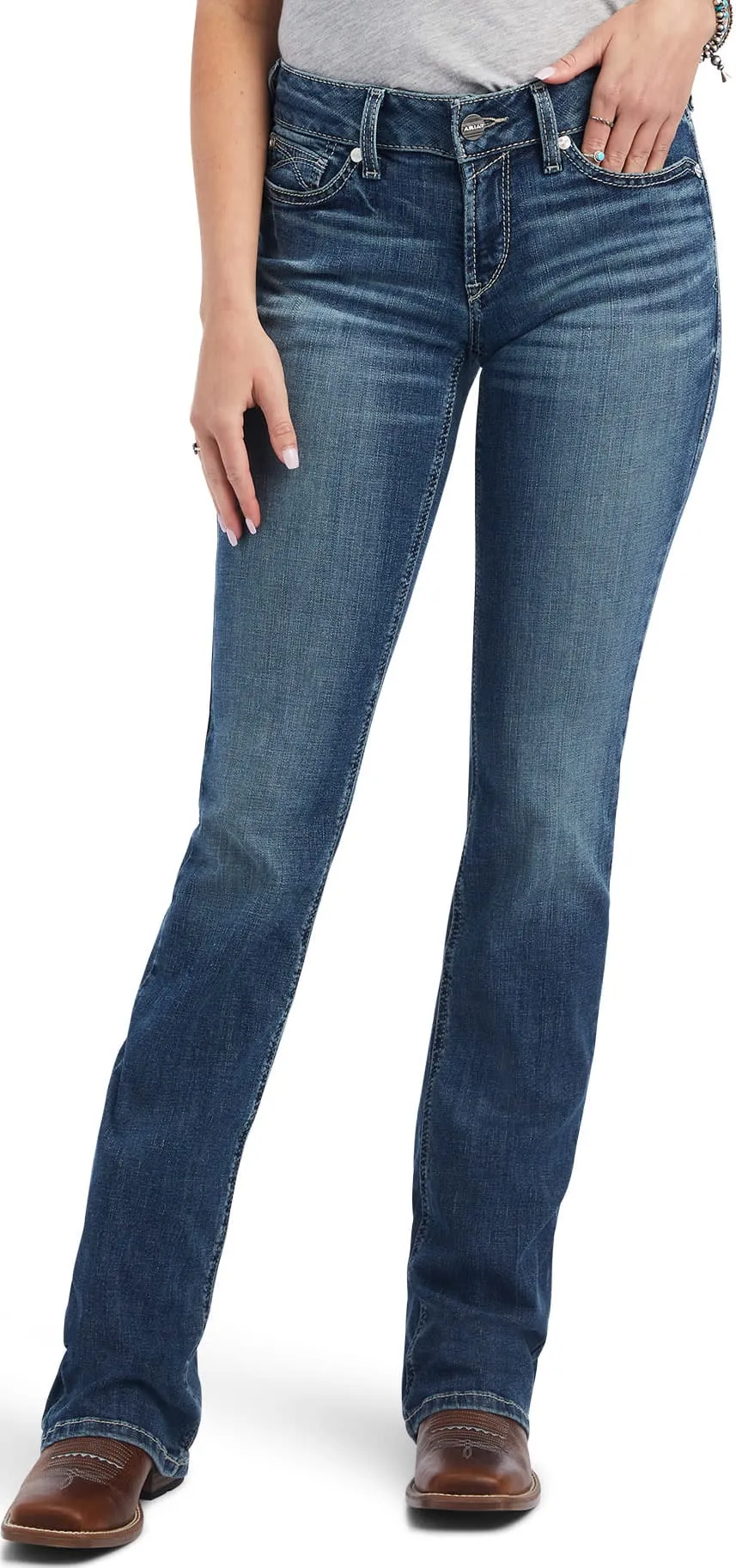 Ariat® Women's R.E.A.L. Maisie Mid Rise Boot Cut Denim Jeans