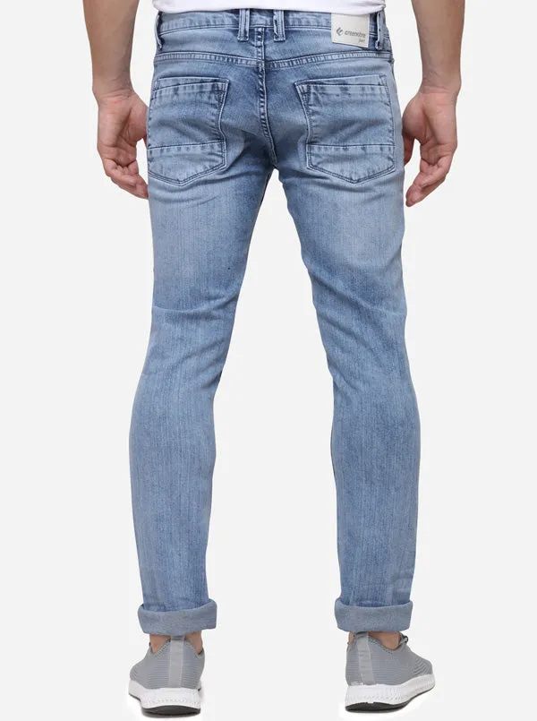 Ash Blue Narrow Fit Solid Jeans | Greenfibre