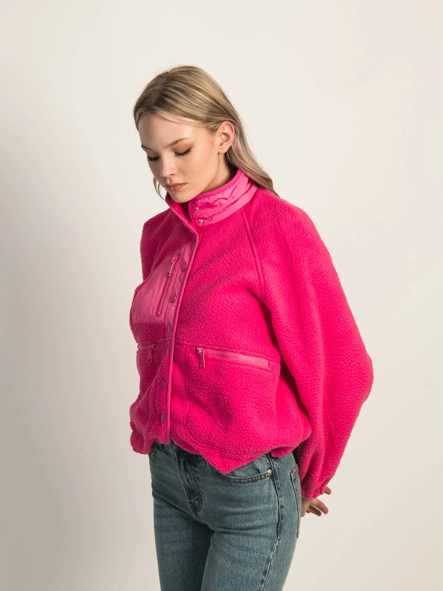 AZALEA WANG SAVVY POLAR FLEECE JACKET