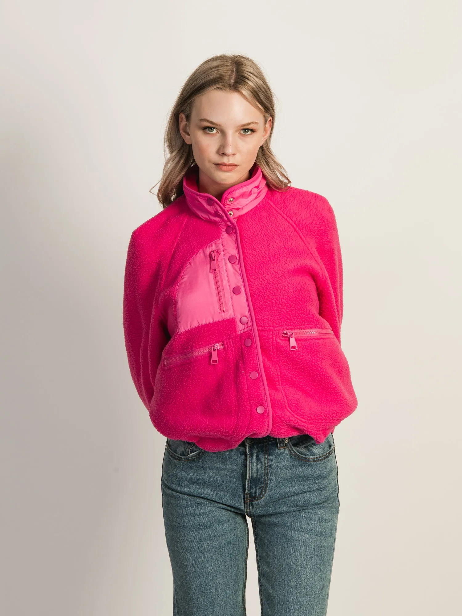 AZALEA WANG SAVVY POLAR FLEECE JACKET