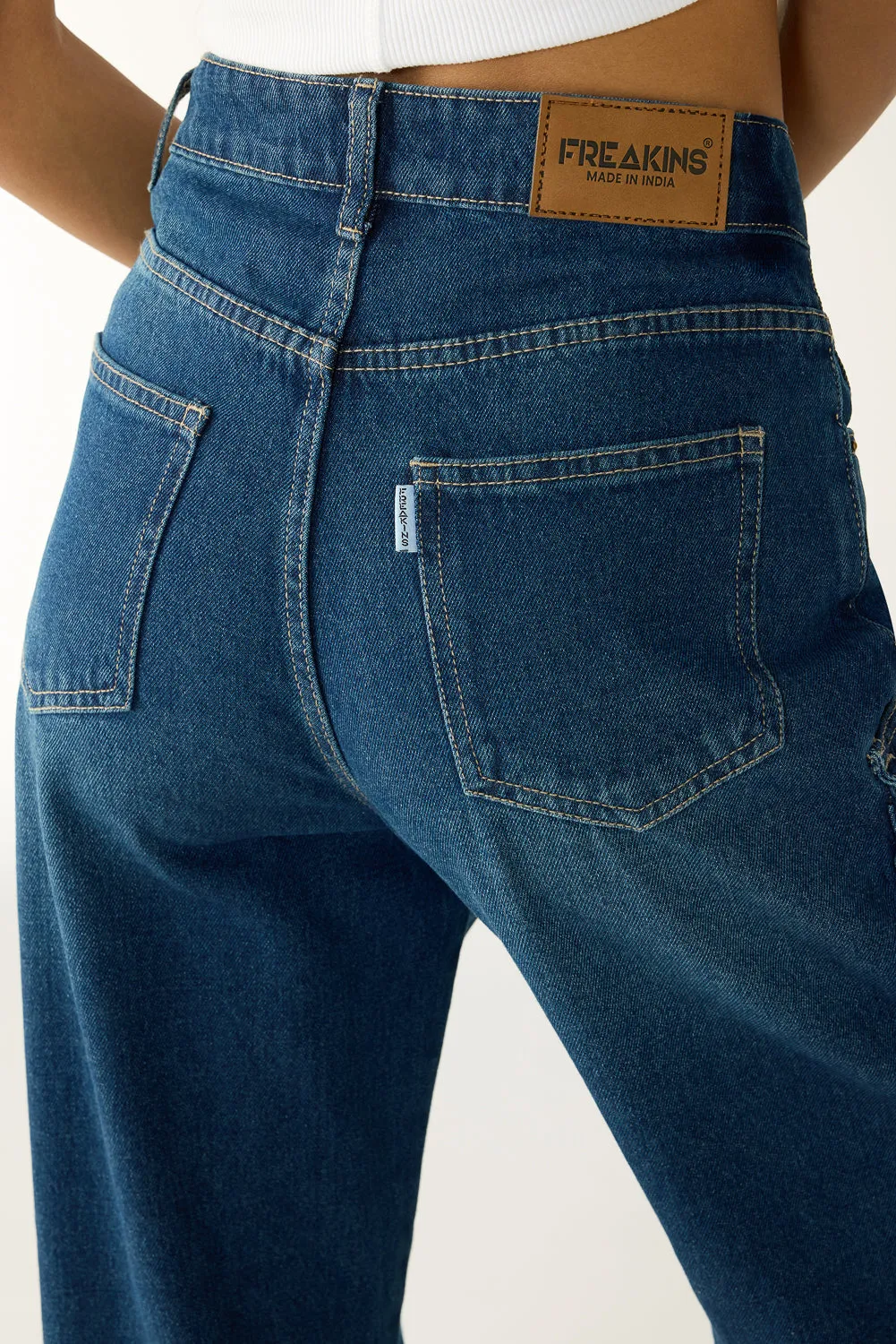 Azure Blue Cargo Jeans