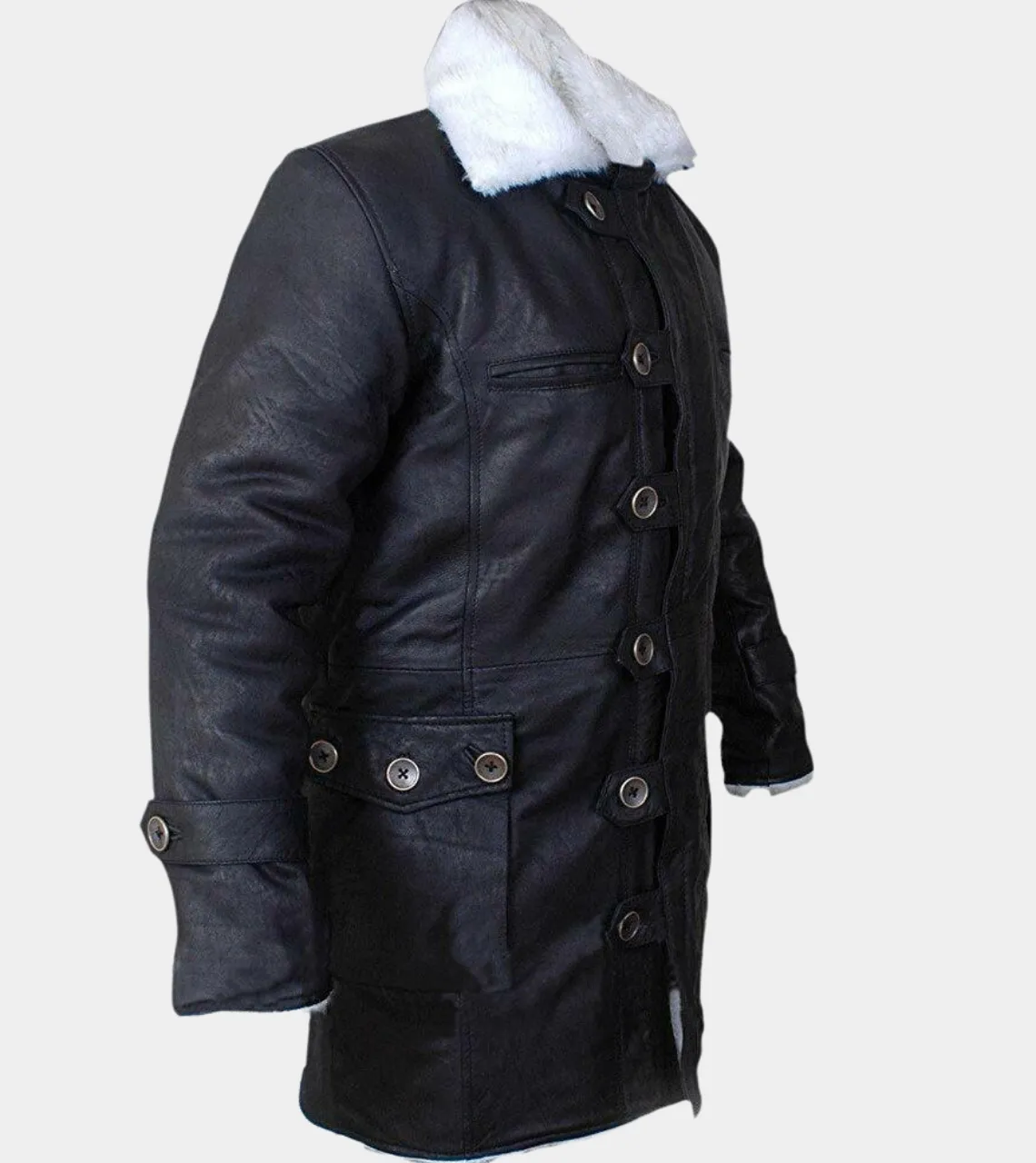 B3 Sheepskin Men's Leather Shearling Coat