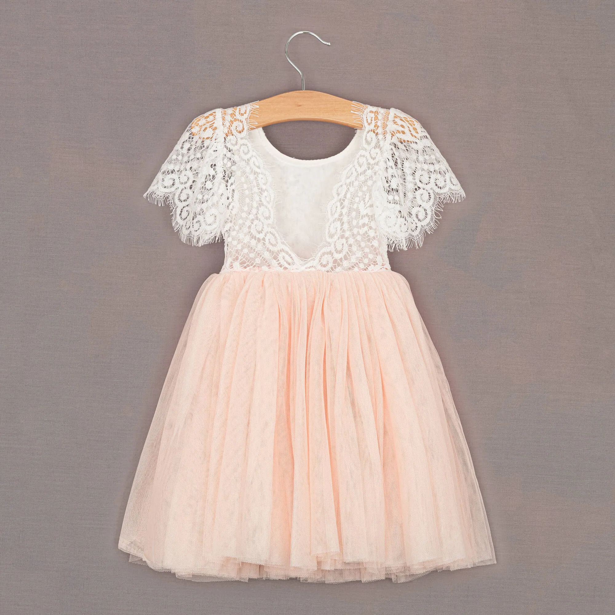 Baby Bohemian Flutter - Tea Dress / Full Length - Blush