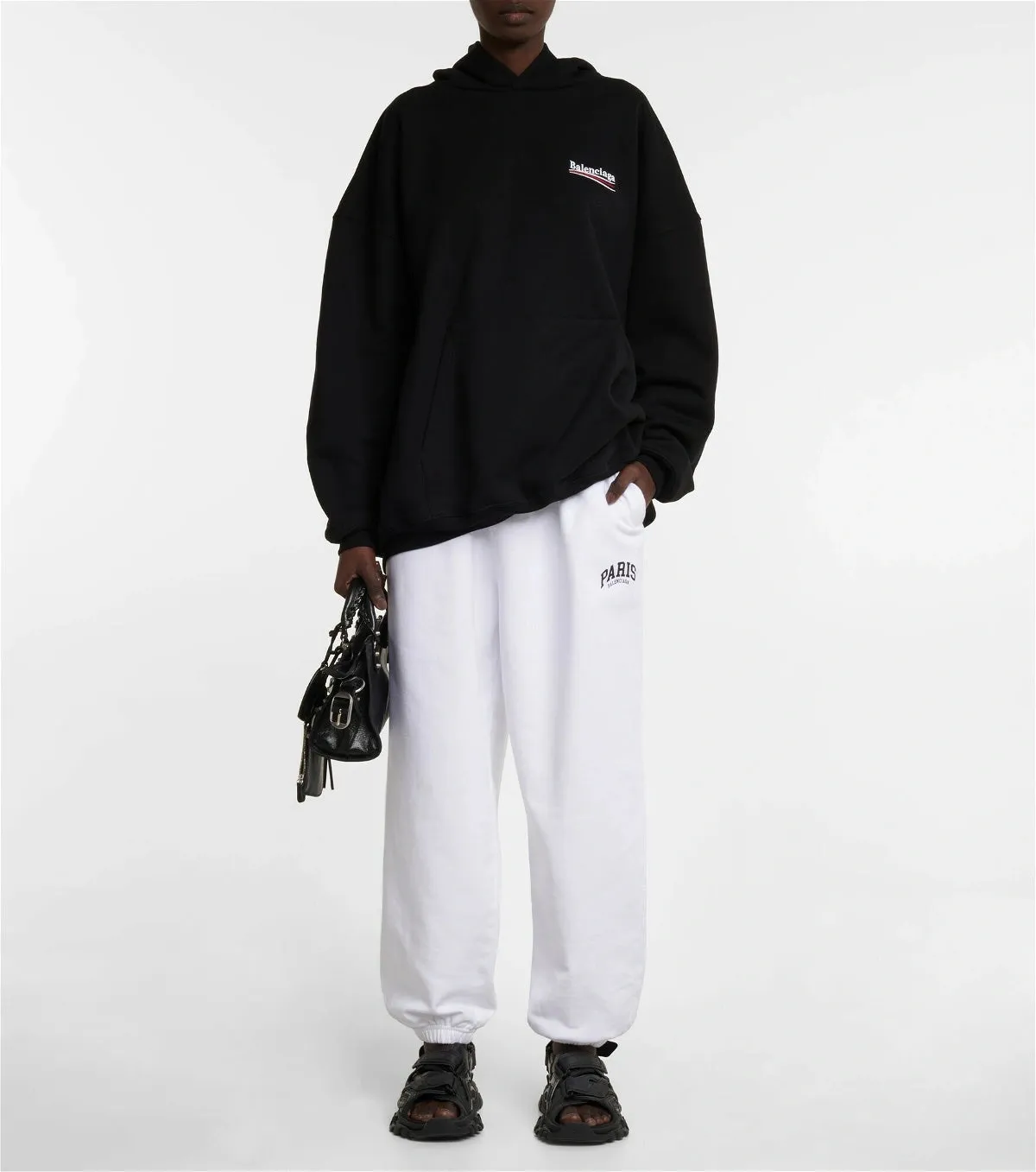 BALENCIAGA CITIES PARIS COTTON SWEATPANTS