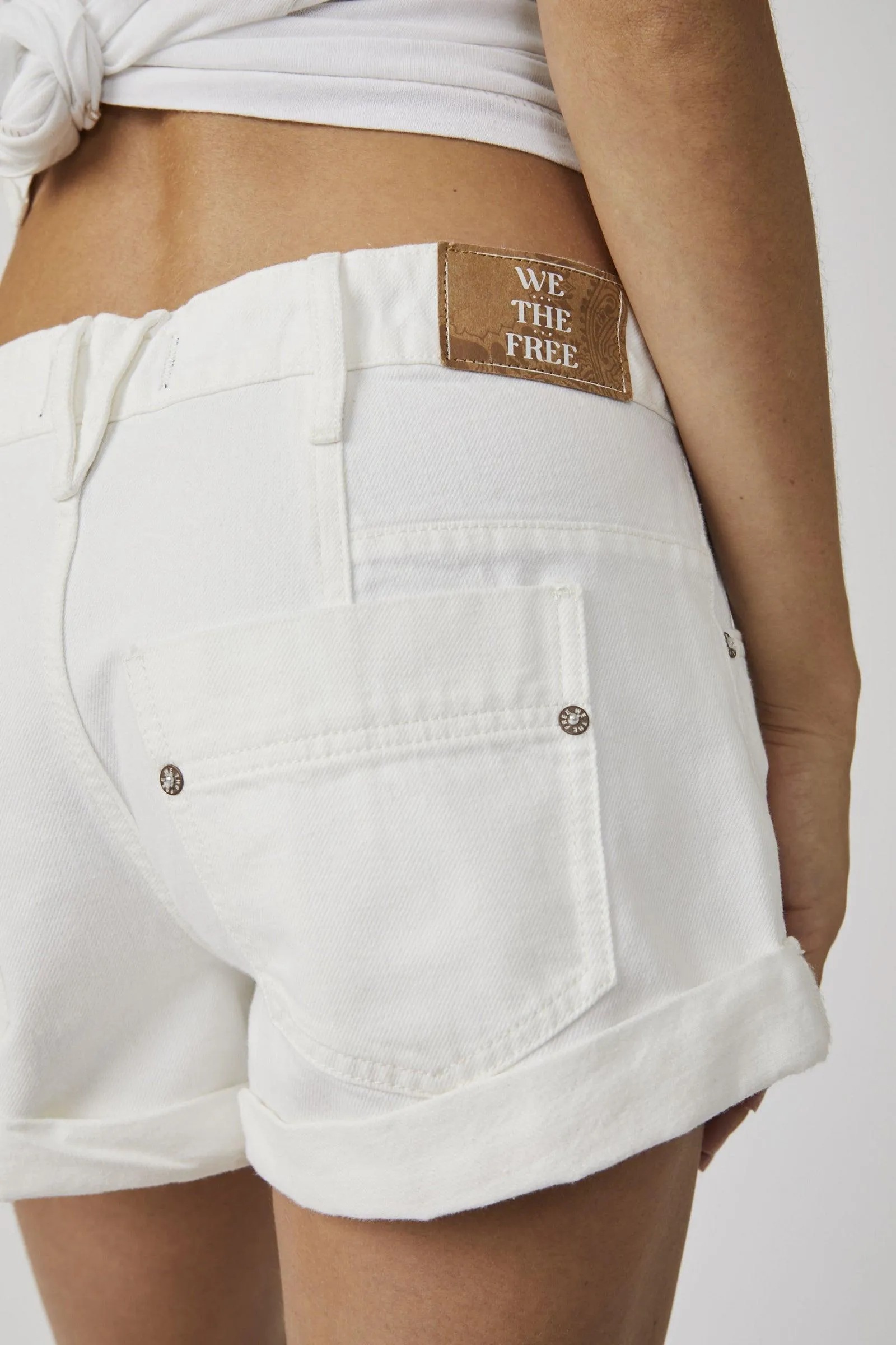 Beginners Luck Slouchy Shorts in Optic White