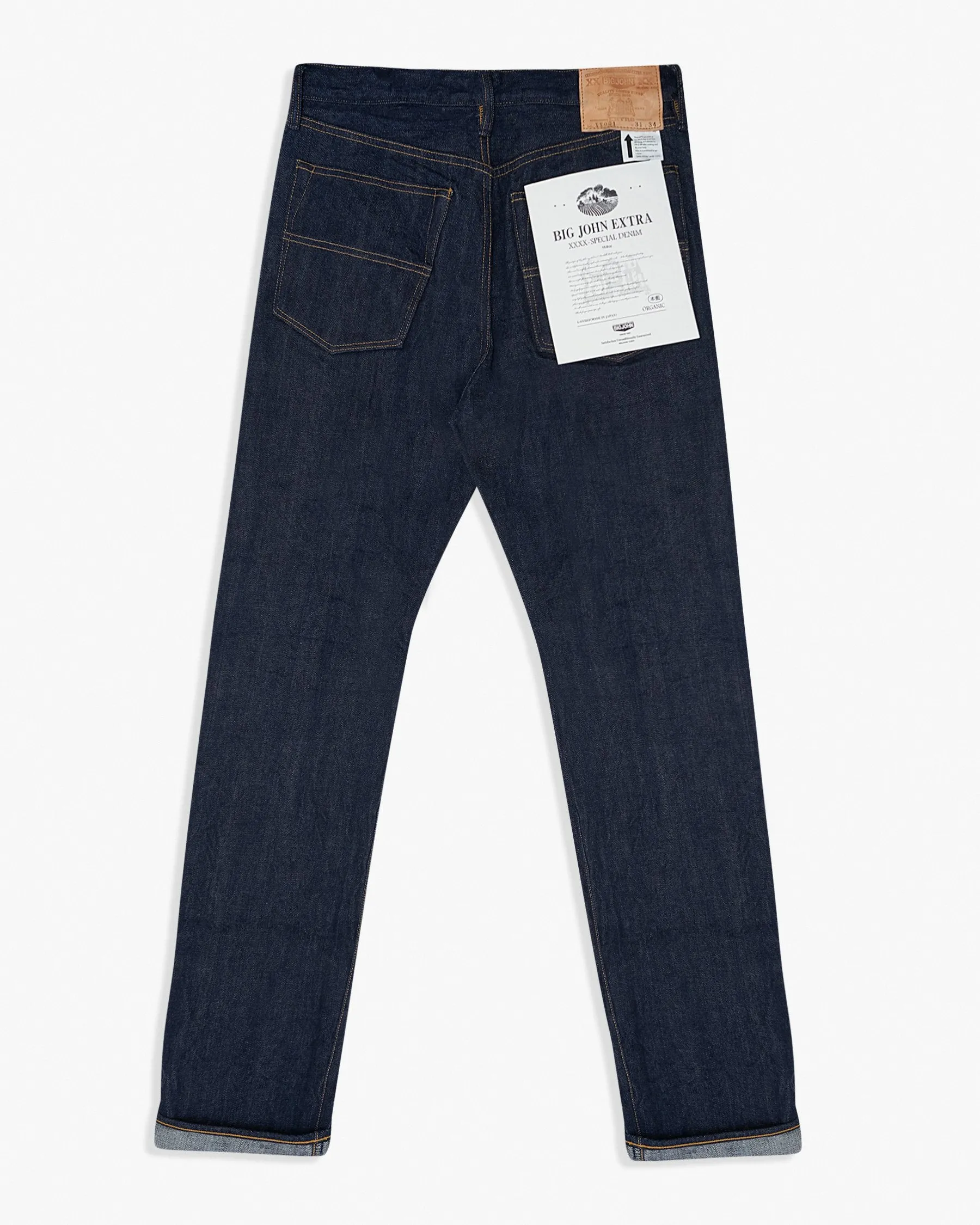 Big John XXXX-Extra XX001 Regular Straight Mens Jeans - 15.8oz Unsanforized Selvedge Denim