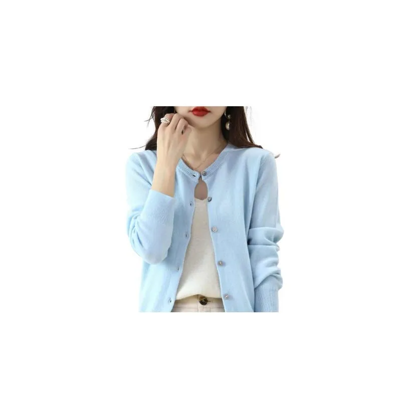 Black Button-Up Cardigan Women