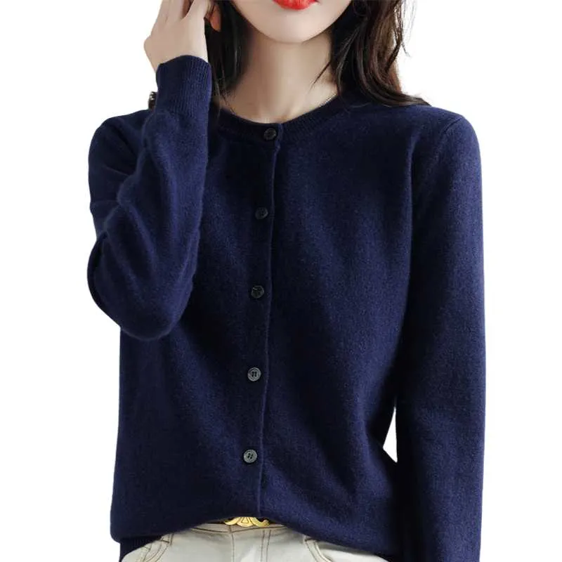 Black Button-Up Cardigan Women