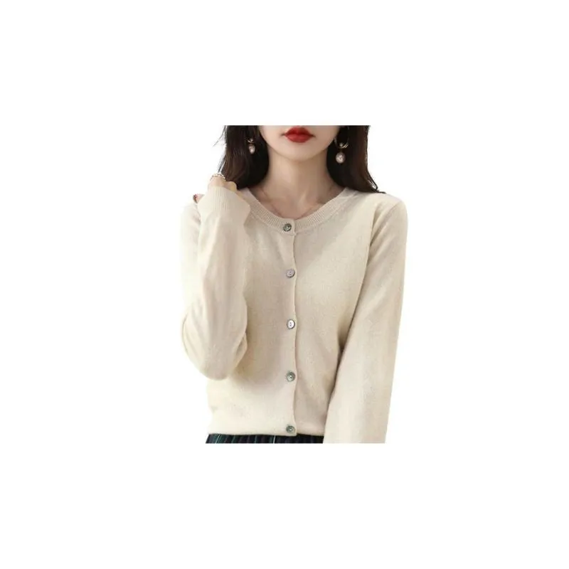 Black Button-Up Cardigan Women