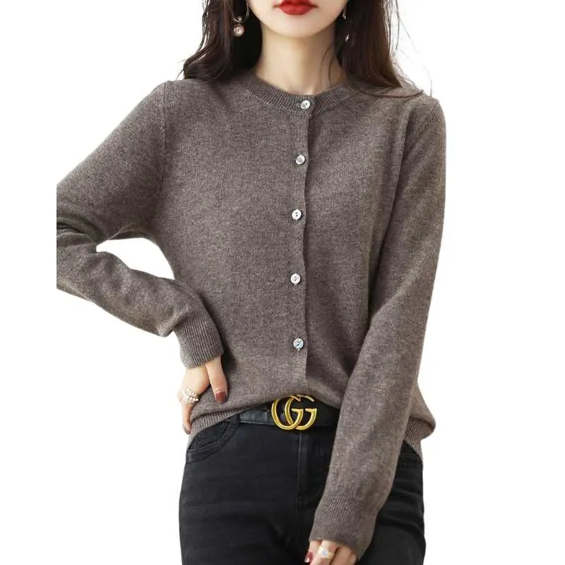 Black Button-Up Cardigan Women