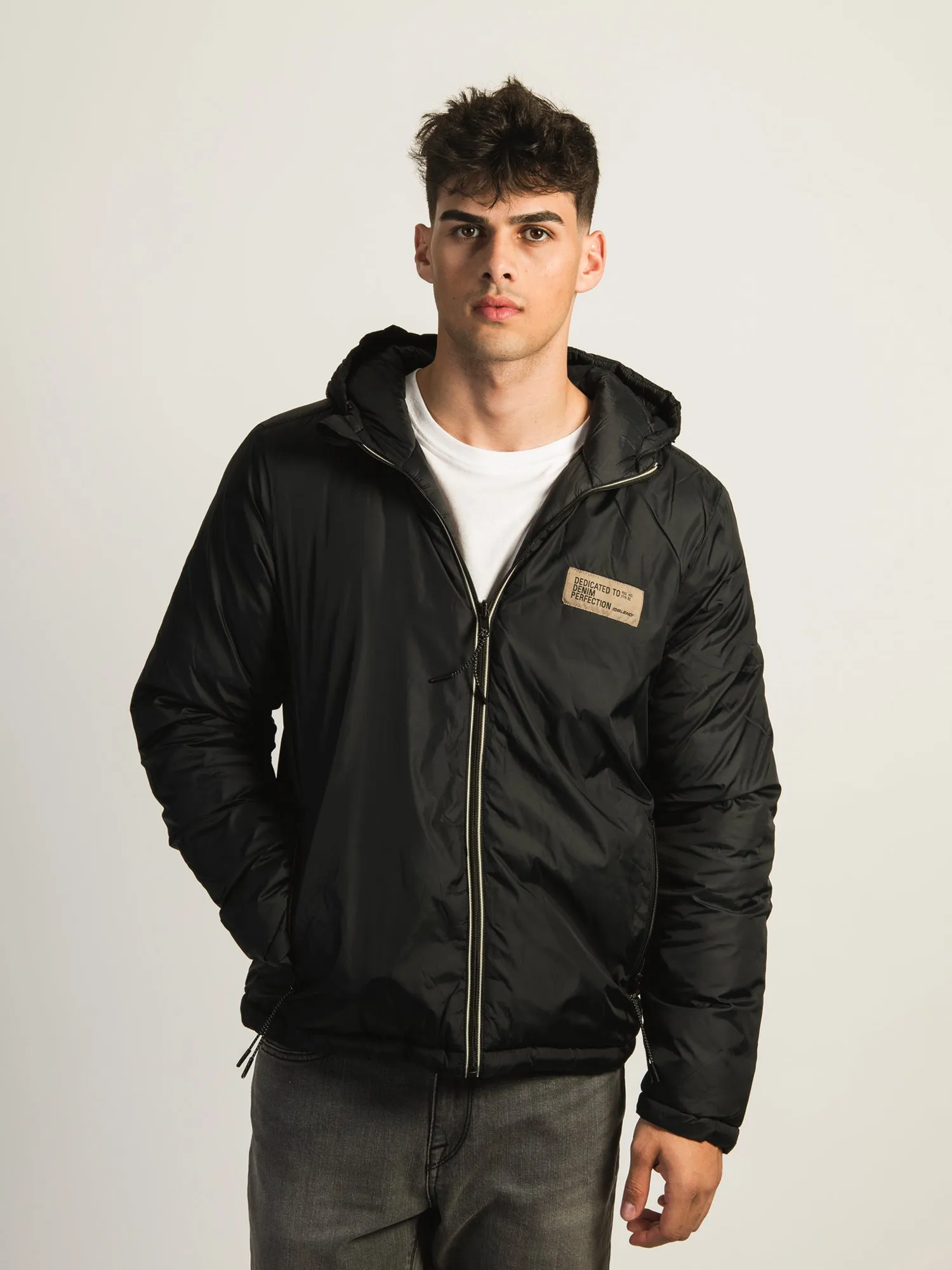 BLEND PUFFER REVERSE JACKET - BLACK