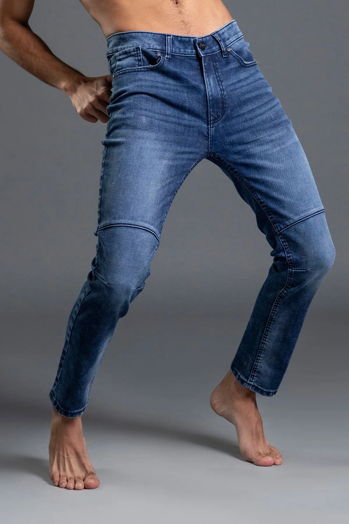 Blue Biker Jeans