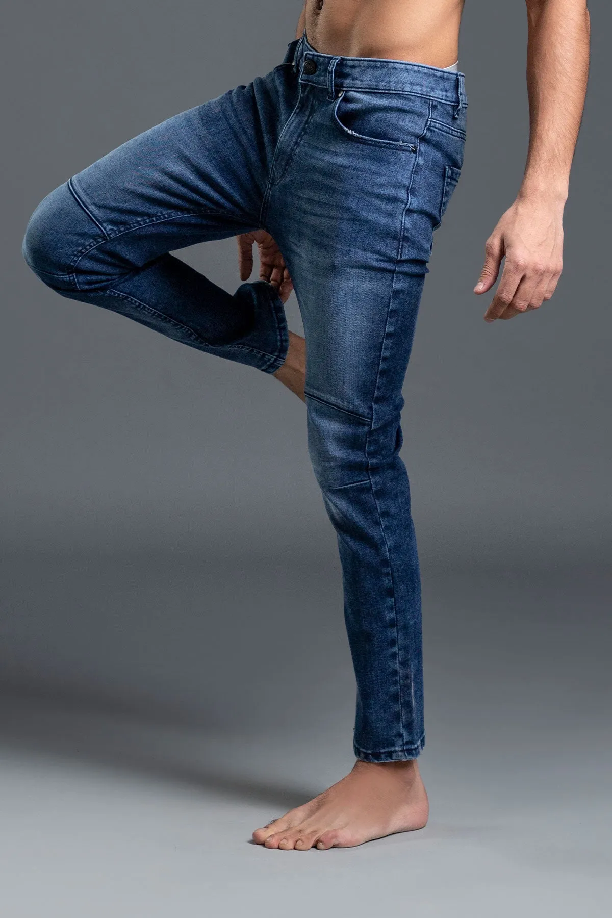 Blue Biker Jeans