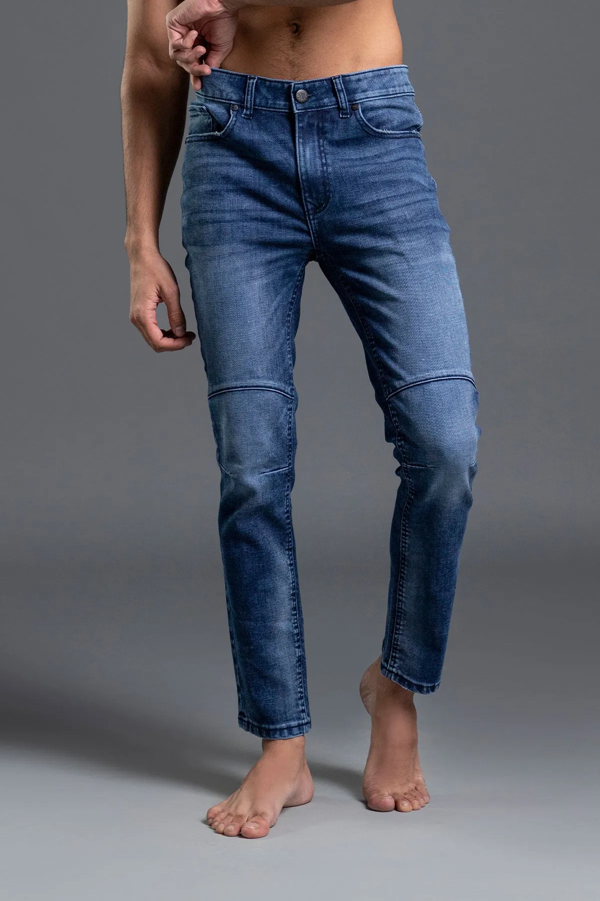 Blue Biker Jeans