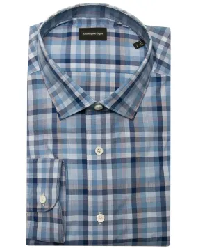 Blue Plaid Sport Shirt