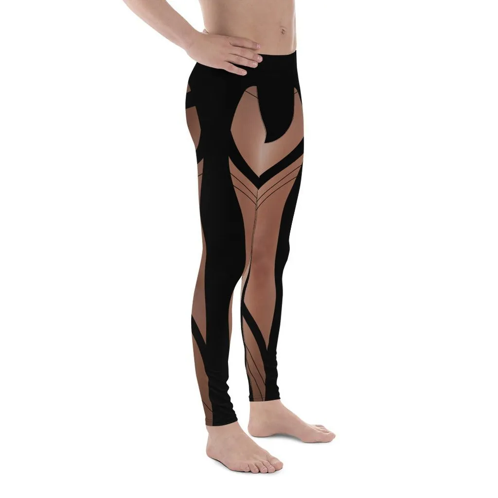 Bold Naked Leg Print Men's Leggings