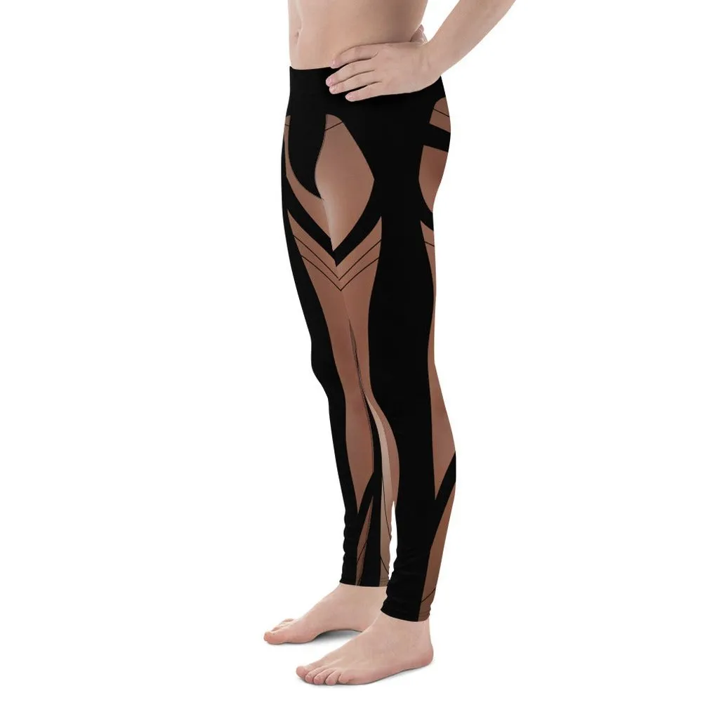 Bold Naked Leg Print Men's Leggings