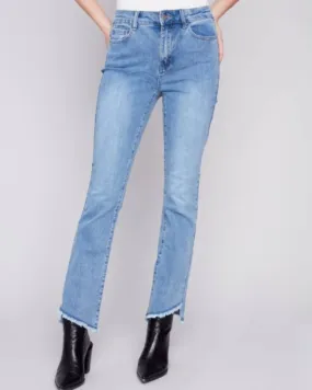 Bootcut Jeans with Asymmetrical Hem