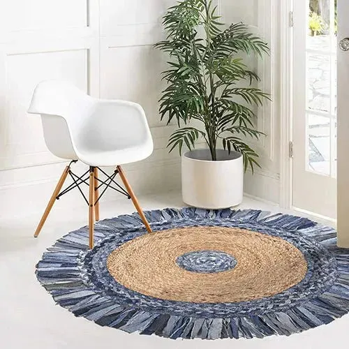 Boutique Jute 03380DEB Denim/Blue Rug