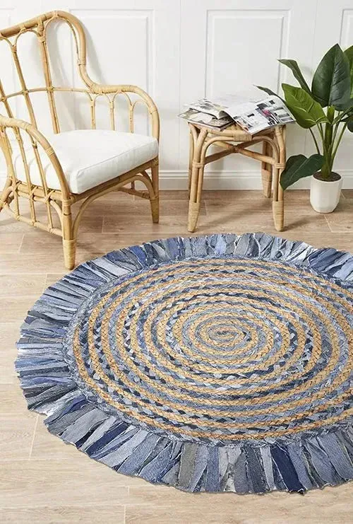 Boutique Jute 03384DEB Denim/Blue Rug