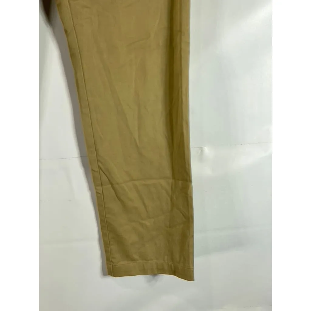 BROOKS BROTHERS RED FLEECE Men's Tan Straight-Leg Chino Pants SZ 33X344