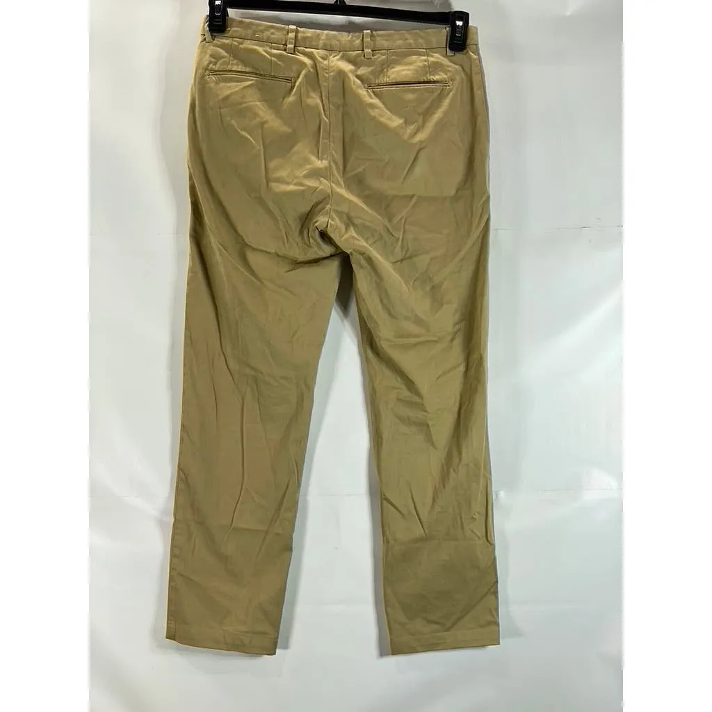 BROOKS BROTHERS RED FLEECE Men's Tan Straight-Leg Chino Pants SZ 33X344