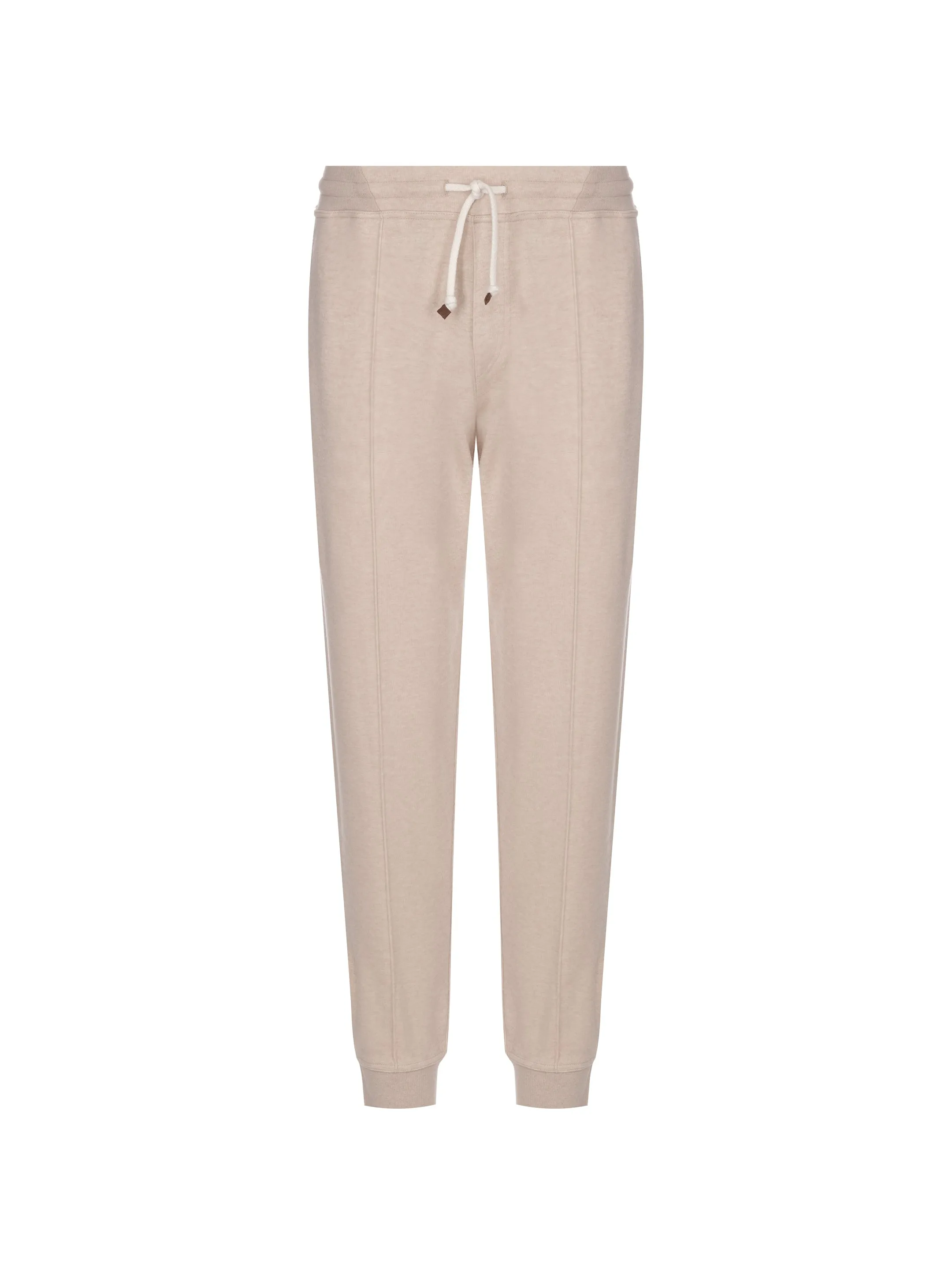 Brunello Cucinelli New Mens Cashmere Beige Joggers