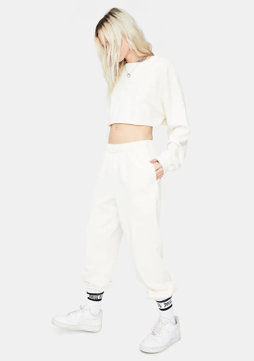 Business Casual Cropped Joggers Set