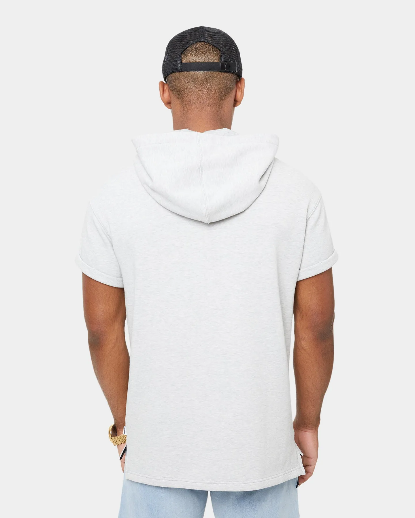 Carré Declaration MTN Short Sleeve Hoodie Grey Marle