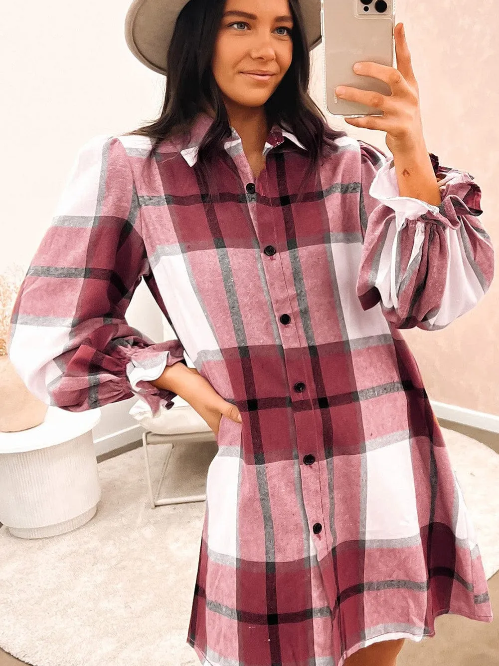 Casual Button-Down Shirt Dress