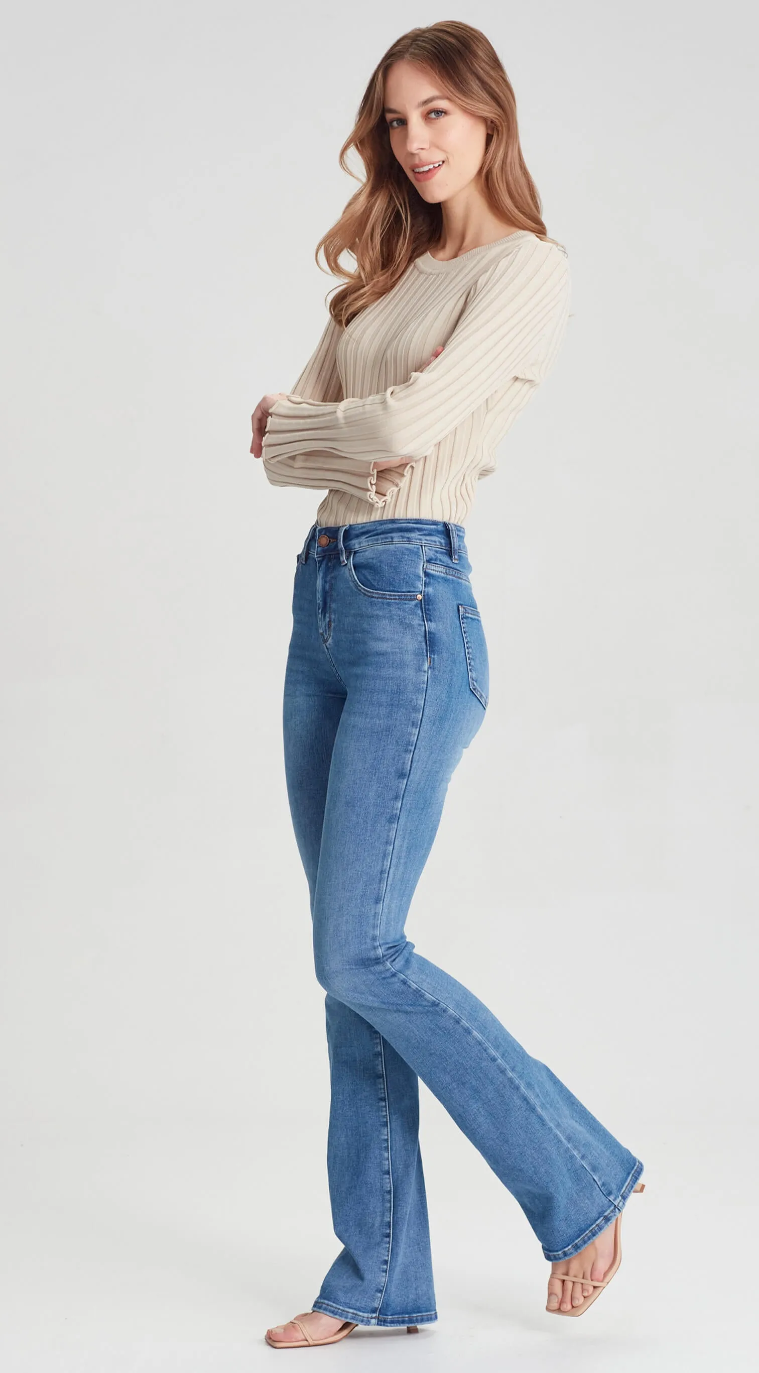 CHARLIE | TALL Flared Jean Blue 36''