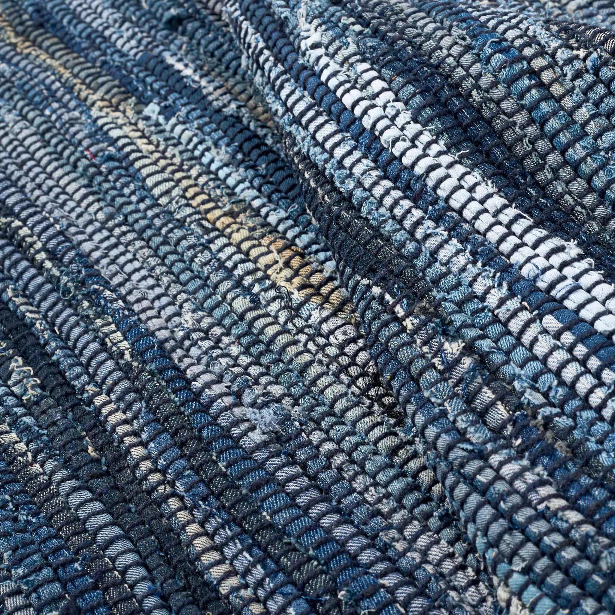 Chindi Handwoven Denim Recycled Rag Rug