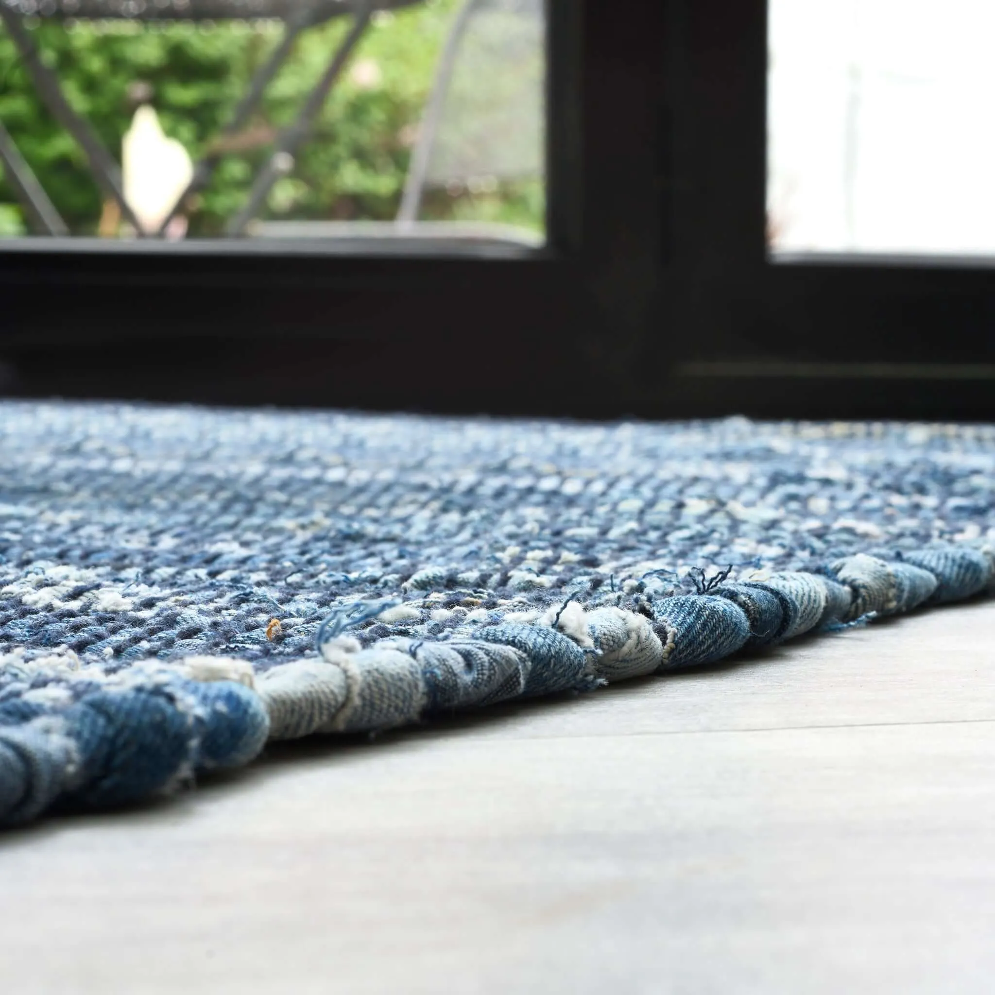 Chindi Handwoven Denim Recycled Rag Rug