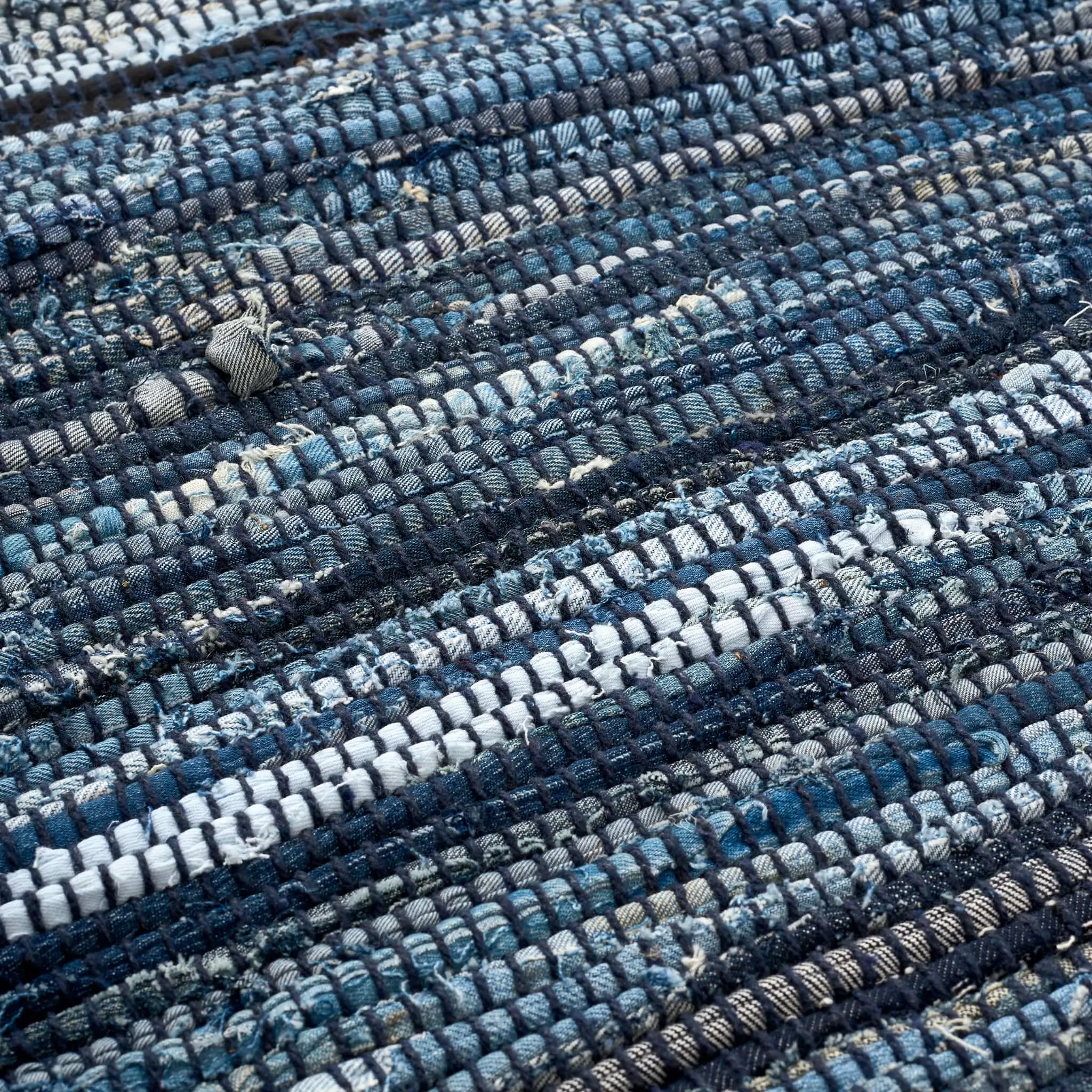 Chindi Handwoven Denim Recycled Rag Rug