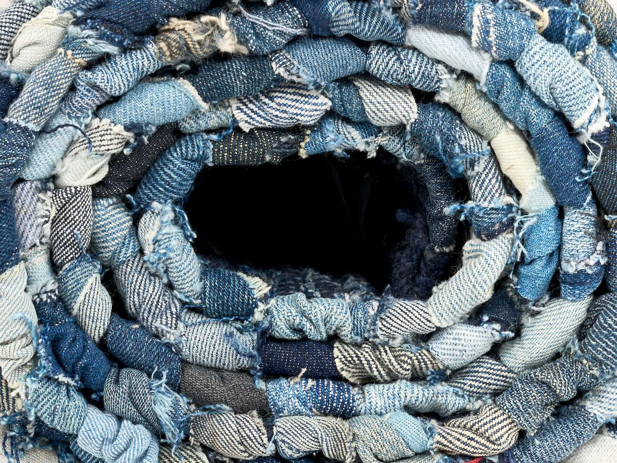 Chindi Handwoven Denim Recycled Rag Rug